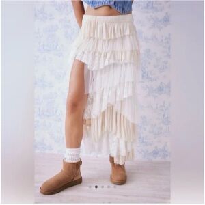 Urban outfitters kimchi blue Tiered Ruffle midi skirt, size small-Firm price